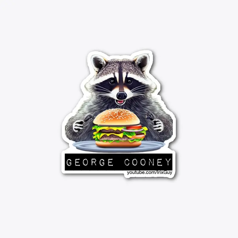 George Cooney the Raccoon Sticker